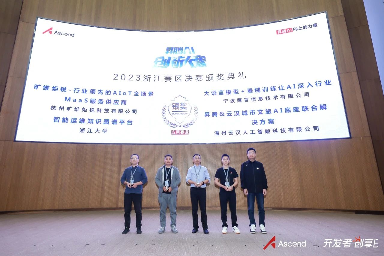 10月11日,云汉人工智能团队在2023华为昇腾AI创新大赛浙江赛区决赛中成功斩获银奖!10日,云汉人工智能团队夜赴往杭州市。11日,云汉人工智能团队在应用赛道中展现精心准备的作品“城市文旅AI底座”。最终获得华为昇腾AI创新大赛2023浙江赛区二等奖的佳绩!